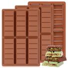 Conjunto de 3 em silicone antiaderente Chocolate Bar Mold Fimary