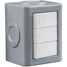 Conjunto de 3 Interruptores Simples Lizflex 10A 250V Branco Tramontina