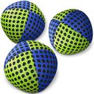 Conjunto de 3 Juggling Balls speevers Xballs com estojo de transporte azul-amarelo