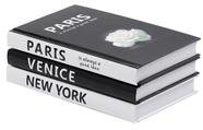 Conjunto de 3 livros decorativos FERAHI para decoração de casa - branco Conjunto de 3 livros decorativos FERAHI para decoração de casa - branco