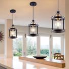 Conjunto de 3 luminárias pendentes vintage Chandelier MO&OK
