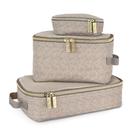 Conjunto de 3 Packing Cubes Itzy Ritzy - Com Alça e Topo de Malha - Taupe