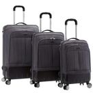 Conjunto de 3 peças de bagagem Rockland Milan Hybrid Spinner marrom