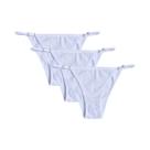 Conjunto De 3 Peças De Calcinhas De Algodão Ajustáveis De Cintura Baixa Para Mulheres, Lingerie Sexy