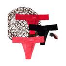 Conjunto De 3 Peças De Calcinhas Sexy De Renda Para Mulheres, G-string T-back