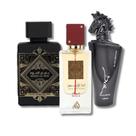 Conjunto de 3 peças de perfume Lattafa Fakhar unissex (100 ml) Bade'e Al Oud