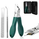 Conjunto de 3 peças para cortadores de unhas Eagle Beak, borda chanfrada, anti-respingo