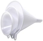 Conjunto de 3 plásticos Funnel Norpro brancos