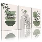Conjunto de 3 pôsteres e estampas de parede YongArt Sage Green 30x40cm