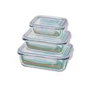 Conjunto De 3 Potes Herméticos De Vidro Retangular