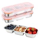 Conjunto de 3 Potes para Lanches Rainmae em Aço Inoxidável à Prova de Vazamentos Conjunto de 3 Potes para Lanches Rainmae em Aço Inoxidável à Prova de Vazamentos