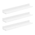 Conjunto de 3 Prateleiras de Parede SONGMICS em MDF Branco - Ideal para Sala de Estar