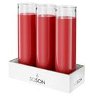 Conjunto de 3 sem perfume Pillar Candles Simply Soson, vermelho de 7 dias