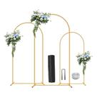 Conjunto de 3 suportes de fundo em arco de metal com 3 ParseBio para casamento