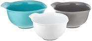 Conjunto de 3 Taças de Mistura Plásticas KitchenAid - Universal e Empilhável