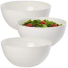 Conjunto de 3 Tigelas para Salada Vista White 25cm US Acrylic Conjunto de 3 Tigelas para Salada Vista White 25cm US Acrylic