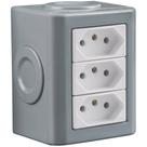 Conjunto De 3 Tomadas 2p+t Tramontina Lizflex Branco 10 A 250 V Conjunto De 3 Tomadas 2p+t Tramontina Lizflex Branco 10 A 250 V