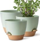 Conjunto de 3 vasos autoirrigáveis TYMENSH 30/25/23 cm Conjunto de 3 vasos autoirrigáveis TYMENSH 30/25/23 cm