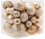 Conjunto de 36 peças de enfeites de bola de Natal LUCKY CHRIS Champagne Conjunto de 36 peças de enfeites de bola de Natal LUCKY CHRIS Champagne