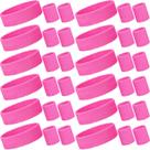 Conjunto de 36 peças Sweatband Bememo Neon para crianças, algodão rosa