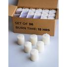 Conjunto de 36 velas Votive CANDWAX, sem perfume, 15 horas de queima