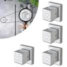 Conjunto de 4 Acabamentos Quadrados Cromados - Metal 100% Premium para Registro Padrão Deca