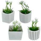 Conjunto de 4 Arranjos com Plantinhas Artificiais - Decoração Charmosa para seu Espaço Conjunto de 4 Arranjos com Plantinhas Artificiais - Decoração Charmosa para seu Espaço