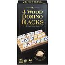 Conjunto de 4 bandejas Wood Domino Racks para jogos de trem mexicanos