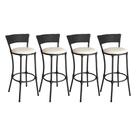 Conjunto de 4 Banquetas Alta Forts em Aço Carbono e Fibra Sintética Conjunto de 4 Banquetas Alta Forts em Aço Carbono e Fibra Sintética