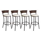 Conjunto de 4 Banquetas Alta Forts em Aço Carbono e Fibra Sintética Conjunto de 4 Banquetas Alta Forts em Aço Carbono e Fibra Sintética