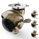 Conjunto de 4 bolas de latão antigas Caster Wheels HOLKIE de 2 polegadas