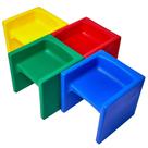 Conjunto de 4 Cadeiras Cubo 3 em 1 para Crianças Children's Factory Conjunto de 4 Cadeiras Cubo 3 em 1 para Crianças Children's Factory