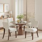 Conjunto de 4 Cadeiras de Jantar COLAMY Estilo Mid Century Modern Bege