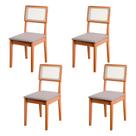 Conjunto de 4 Cadeiras de Jantar Santiago em Tecido Boucle