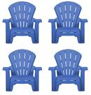 Conjunto de 4 Cadeiras de Jardim para Crianças Little Tikes Azul para Área Externa