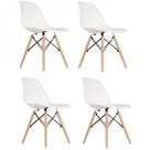 Conjunto de 4 Cadeiras Pp Base Madeira Eames Dsw-m