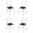 Conjunto De 4 Cadeiras Rio Liso Branco Assento Preto Lirio Teixeira Branco/preto Conjunto De 4 Cadeiras Rio Liso Branco Assento Preto Lirio Teixeira Branco/preto