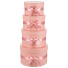 Conjunto de 4 caixas de presente GNFlus com tampas para presentes rosa Conjunto de 4 caixas de presente GNFlus com tampas para presentes rosa