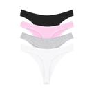 Conjunto De 4 Calcinhas De Algodão Femininas De Cintura Baixa Ultra-Finas Sem Costura G-String