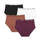 Conjunto De 4 Calcinhas De Algodão Listradas Com Cintura Alta Para Mulheres plus Size, Lingerie Conjunto De 4 Calcinhas De Algodão Listradas Com Cintura Alta Para Mulheres plus Size, Lingerie