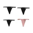 Conjunto de 4 Calcinhas Fio Dental de Algodão - Cintura Baixa e Sexy Conjunto de 4 Calcinhas Fio Dental de Algodão - Cintura Baixa e Sexy