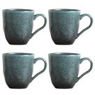 Conjunto de 4 Canecas Stoneware Orgânico Petroleum 273ml - Porto Brasil