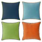 Conjunto de 4 capas de almofada Monday Moose, 45 cm, azul/laranja