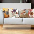 Conjunto de 4 capas de almofada Vonayo, 45 x 45 cm, linho, laranja