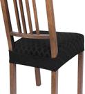 Conjunto de 4 capas de assento para cadeiras de jantar SearchI Black Jacquard