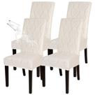 Conjunto de 4 capas impermeáveis para cadeiras de sala de jantar SearChi Beige