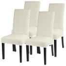 Conjunto de 4 capas para cadeiras de jantar SearChi Cream Stretch Conjunto de 4 capas para cadeiras de jantar SearChi Cream Stretch