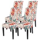 Conjunto de 4 capas para cadeiras de jantar Searchi Floral Pattern Conjunto de 4 capas para cadeiras de jantar Searchi Floral Pattern