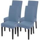 Conjunto de 4 capas para cadeiras de sala de jantar Search I Stretch Grey Blue