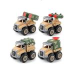 Conjunto de 4 carros para montagem de veículos de construção